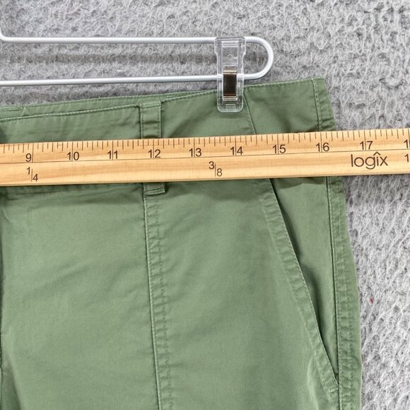 Talbots Pants Womens 8 Petite Green Signature Stretch Skimmer Pedal Pusher Cargo - Picture 8 of 12
